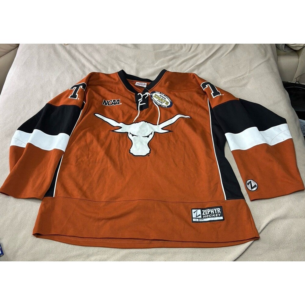 Brand New Vintage Zephyr University of Texas Longhorns Hockey Jersey Size 2XL